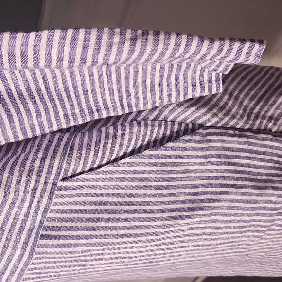 Isaac Mizrahi Three-Quarter Sleeve Striped Linen Dress - Picture 5 of 10